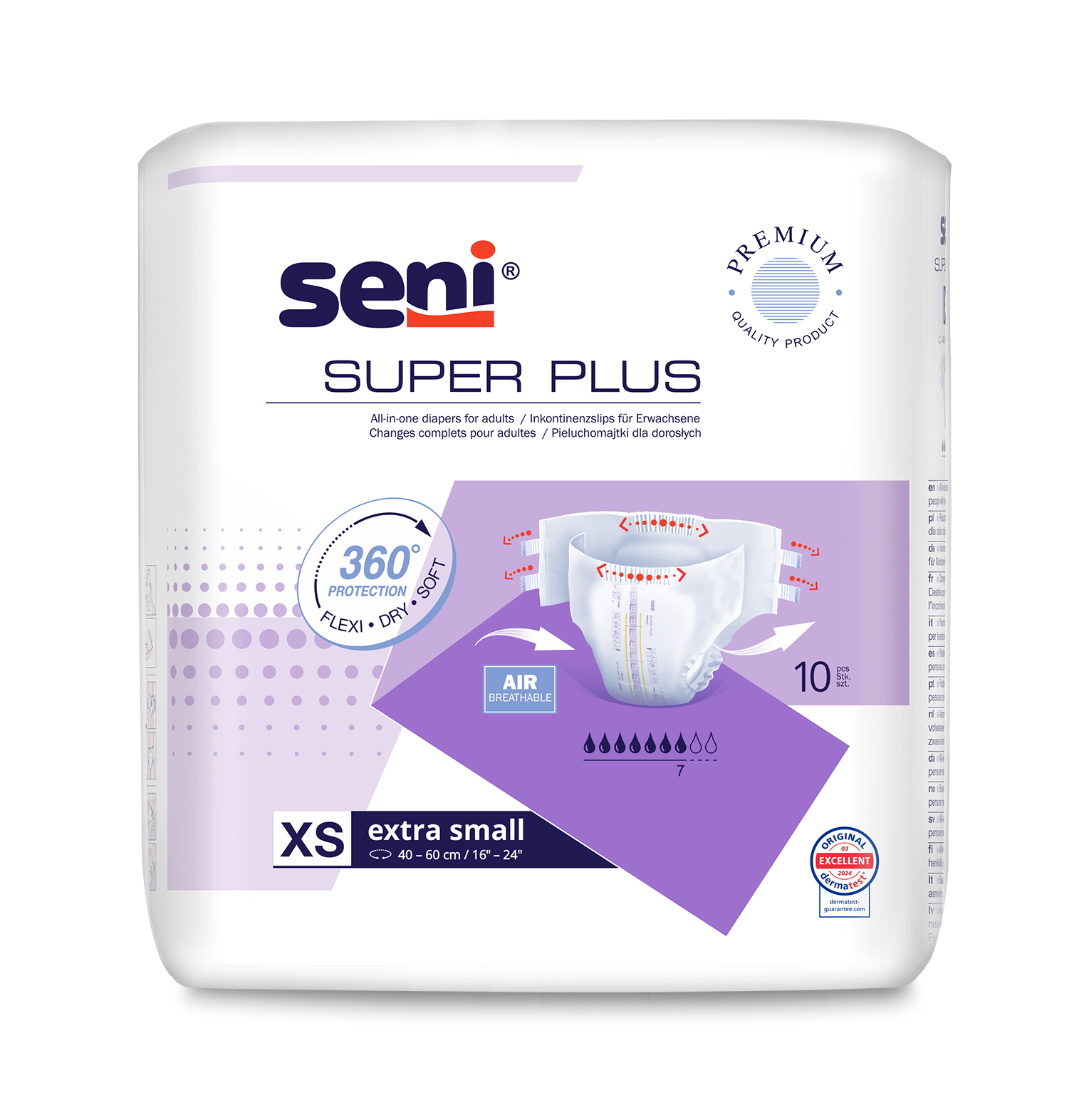 Seni Super Seni Plus Extra Small A10 Pieluchomajtki, 10 sztuk zdjęcie