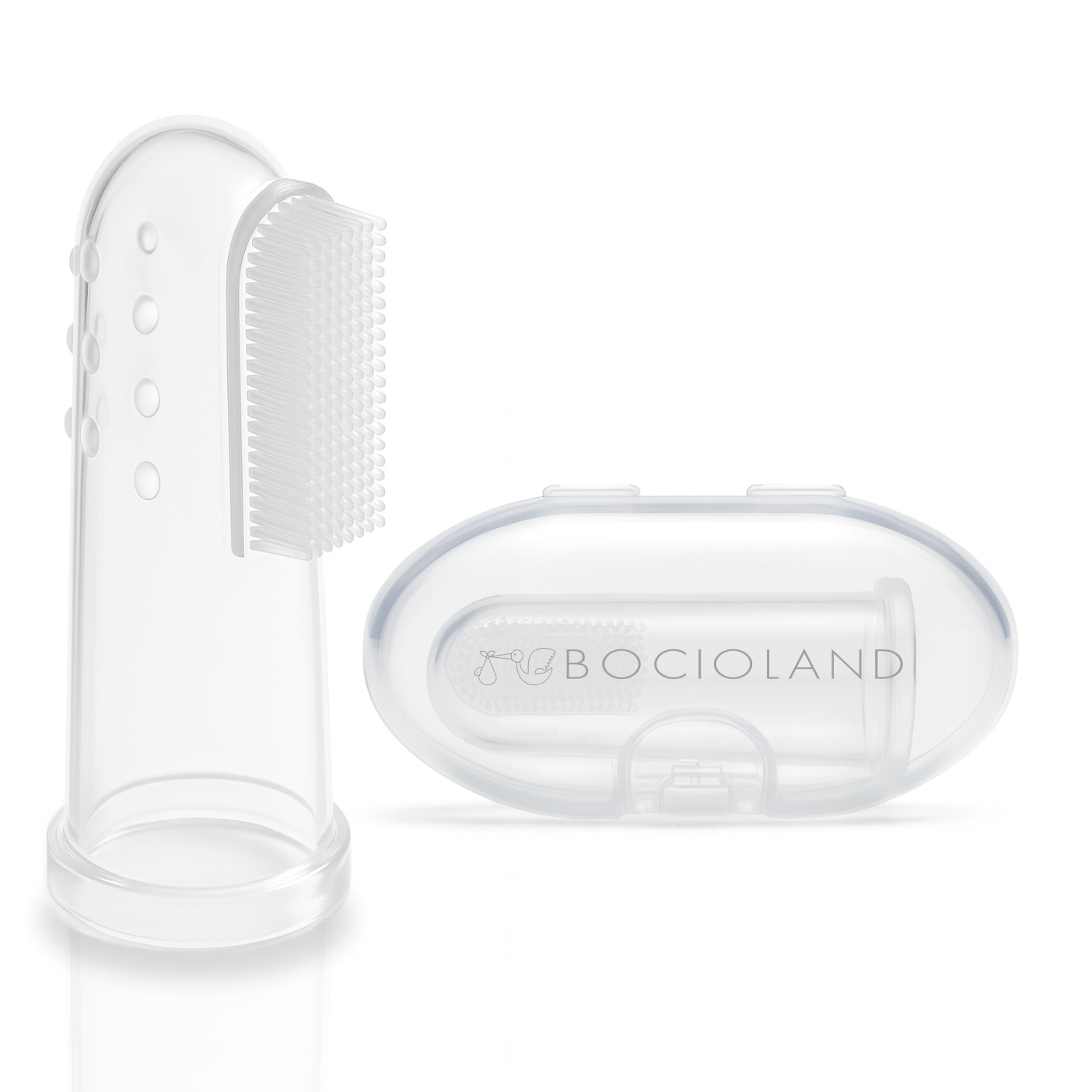 Bocioland, silikonowa szczoteczka na palec, 1 sztuka