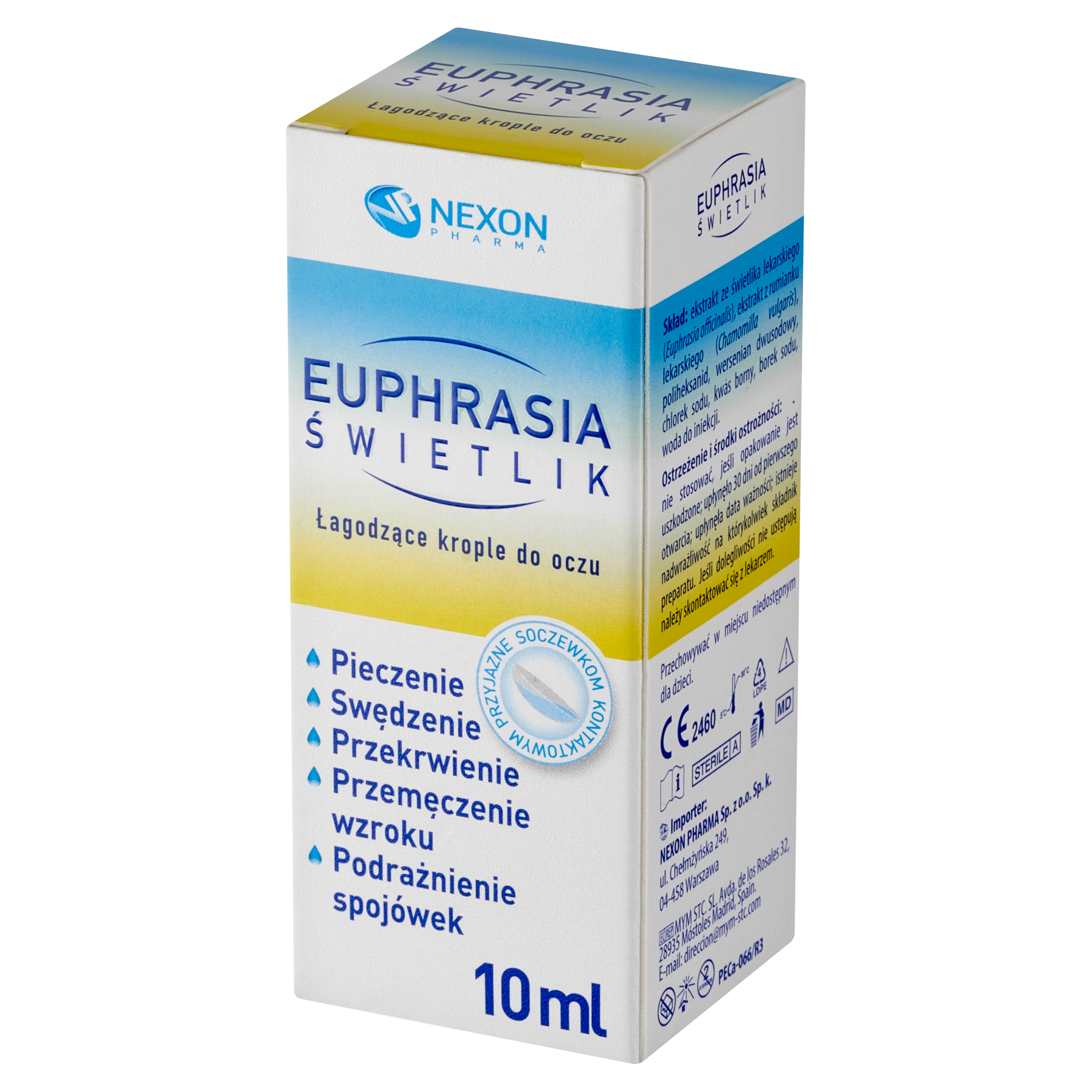 Nexon Euphrasia Świetlik łagodzące krople do oczu, 10 ml