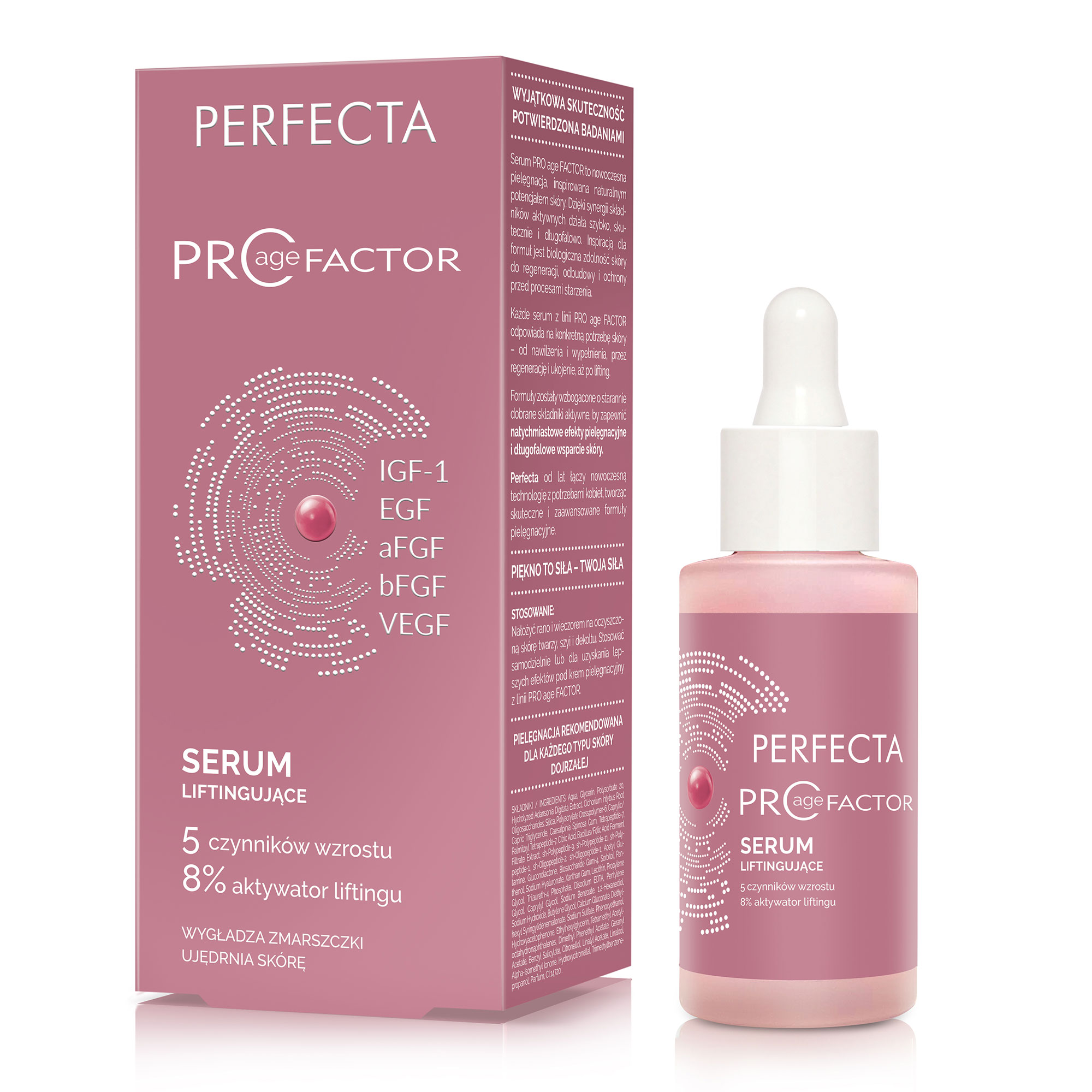 Perfecta Pro Age Factor, Serum liftingujące do twarzy, 30 ml zdjęcie