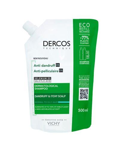 Vichy Dercos Anti-Dandruff DS Shampoo Oily Eco Refill, 500 ml zdjęcie