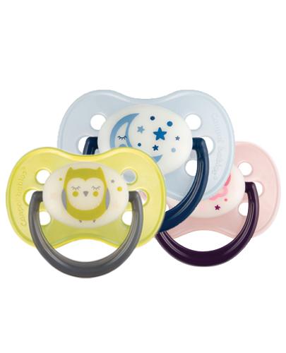 Canpol Babies Night Dreams Smoczek silikonowy uspokajający okrągły 0-6 m 22/639 - 1 szt. zdjęcie