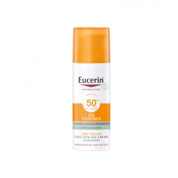 Eucerin Sun Oil Control SPF 50+ Dry Skin, żel-krem ochronny ultralekki, 50 ml