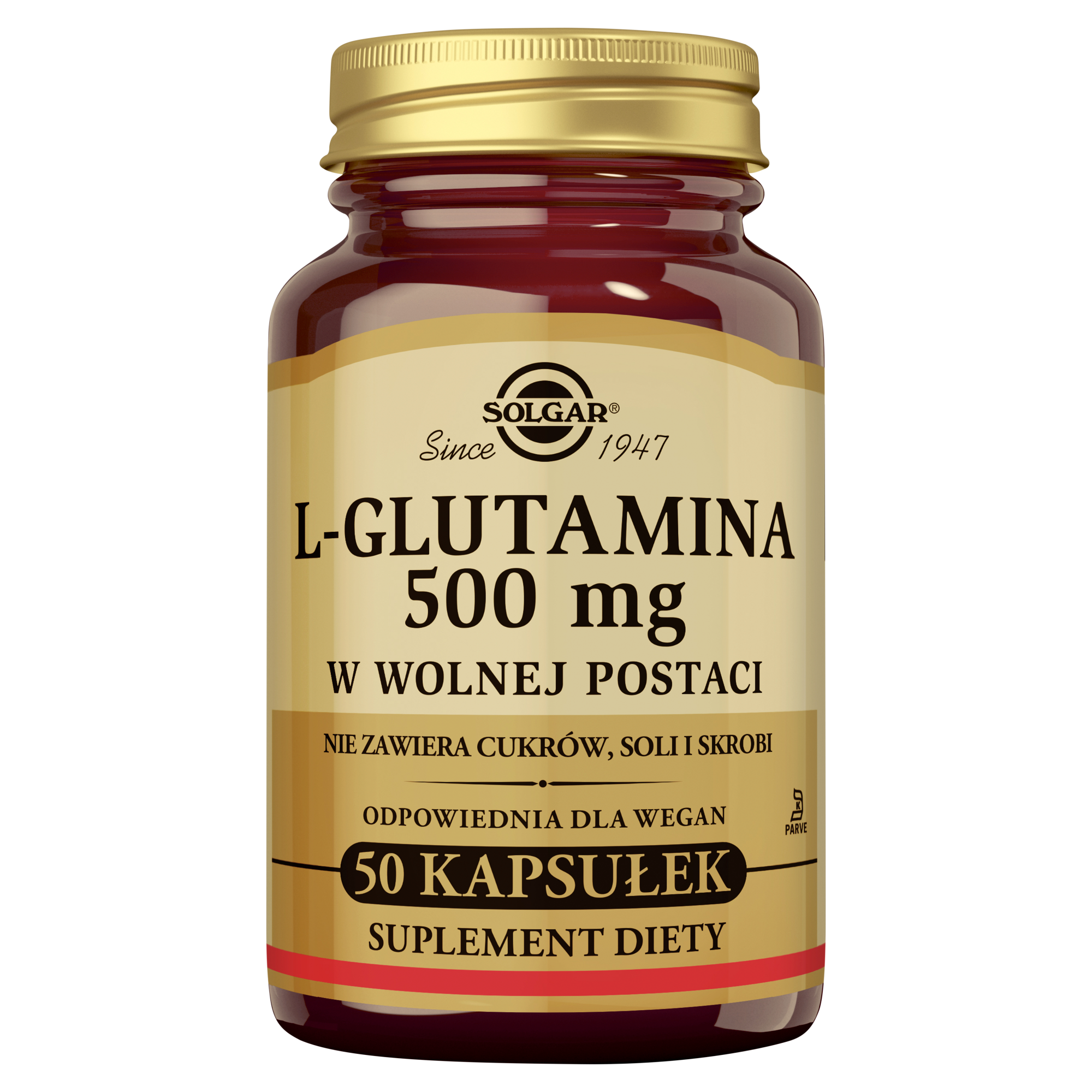 SOLGAR L-Glutamina 500 mg w wolnej postaci 50 kapsułek zdjęcie