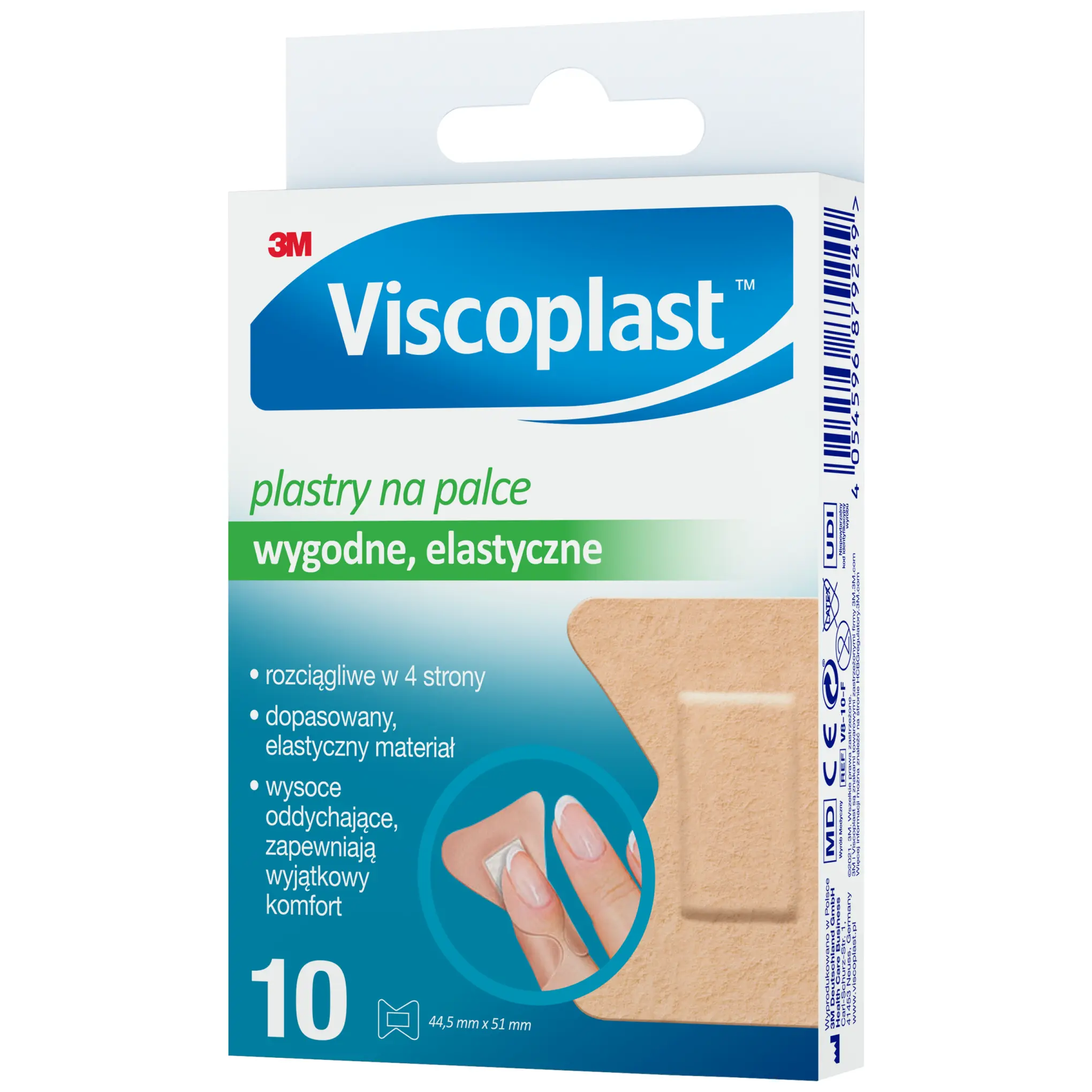 Viscoplast plastry na palce 44,5 mm x 51 mm 10 sztuk
