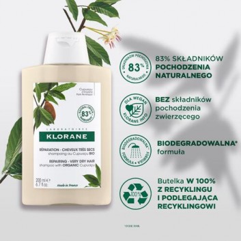Klorane szampon z organicznym masłem Cupuacu 200 ml