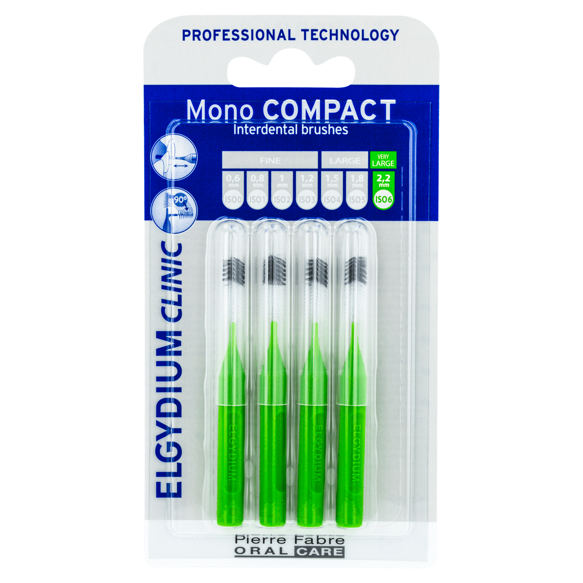Elgydium Clinic Mono Compact ISO 6 Szczoteczki międzyzębowe 2,2 mm - 4 szt. - cena, opinie, stosowanie zdjęcie