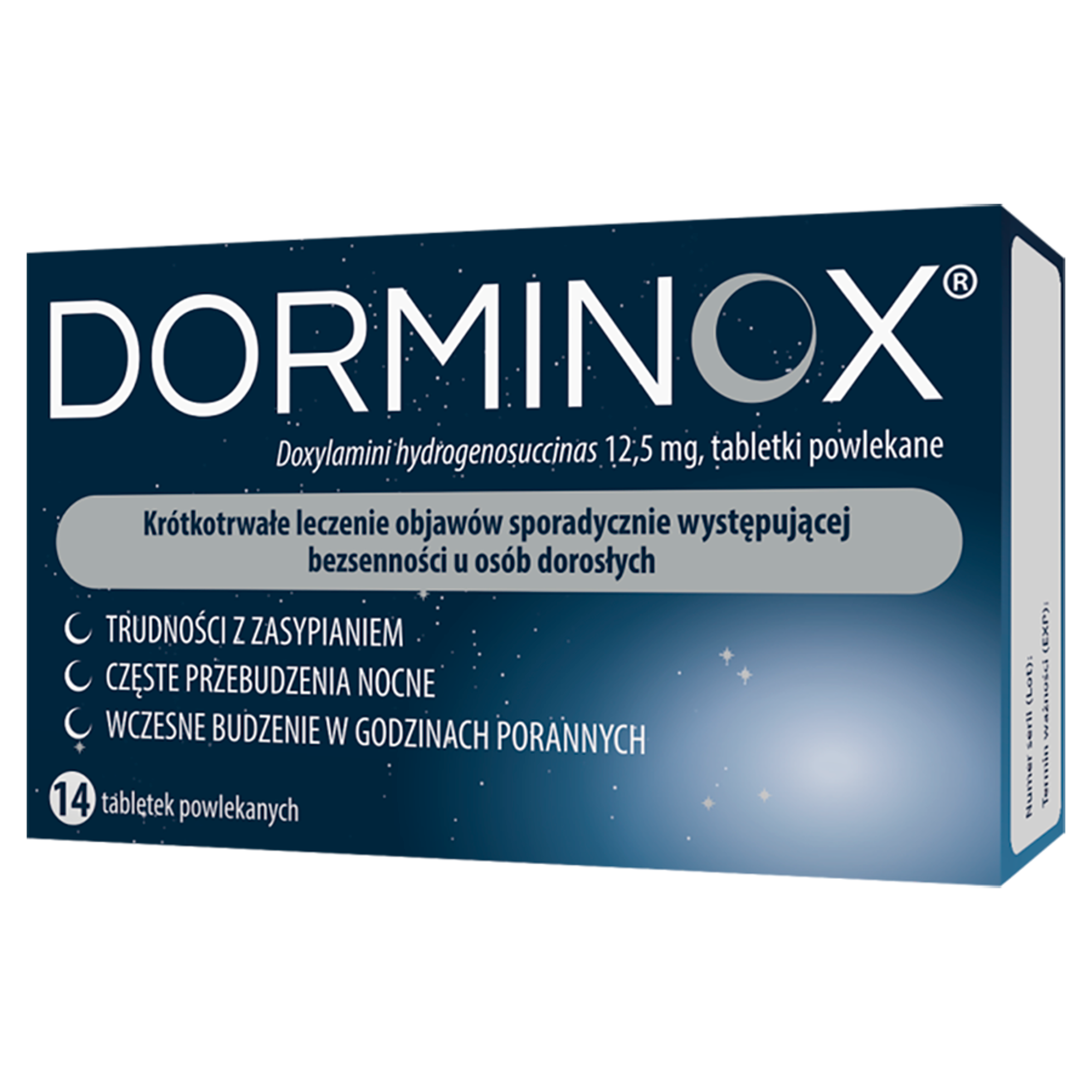 Dorminox 12,5 mg 14 tabletek powlekanych zdjęcie