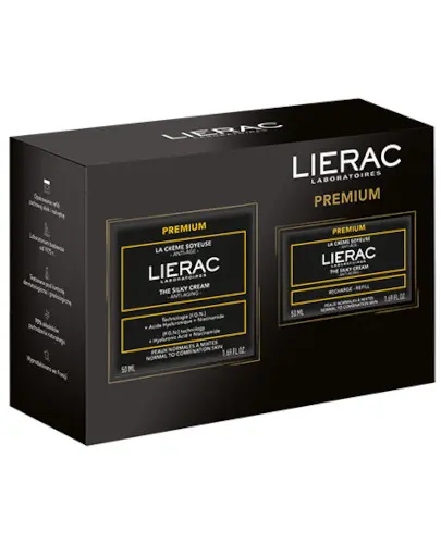 Lierac Premium jedwabisty krem przeciwzmarszczkowy 50 ml + jedwabisty krem przeciwzmarszczkowy Refill 50 ml [ZESTAW] zdjęcie