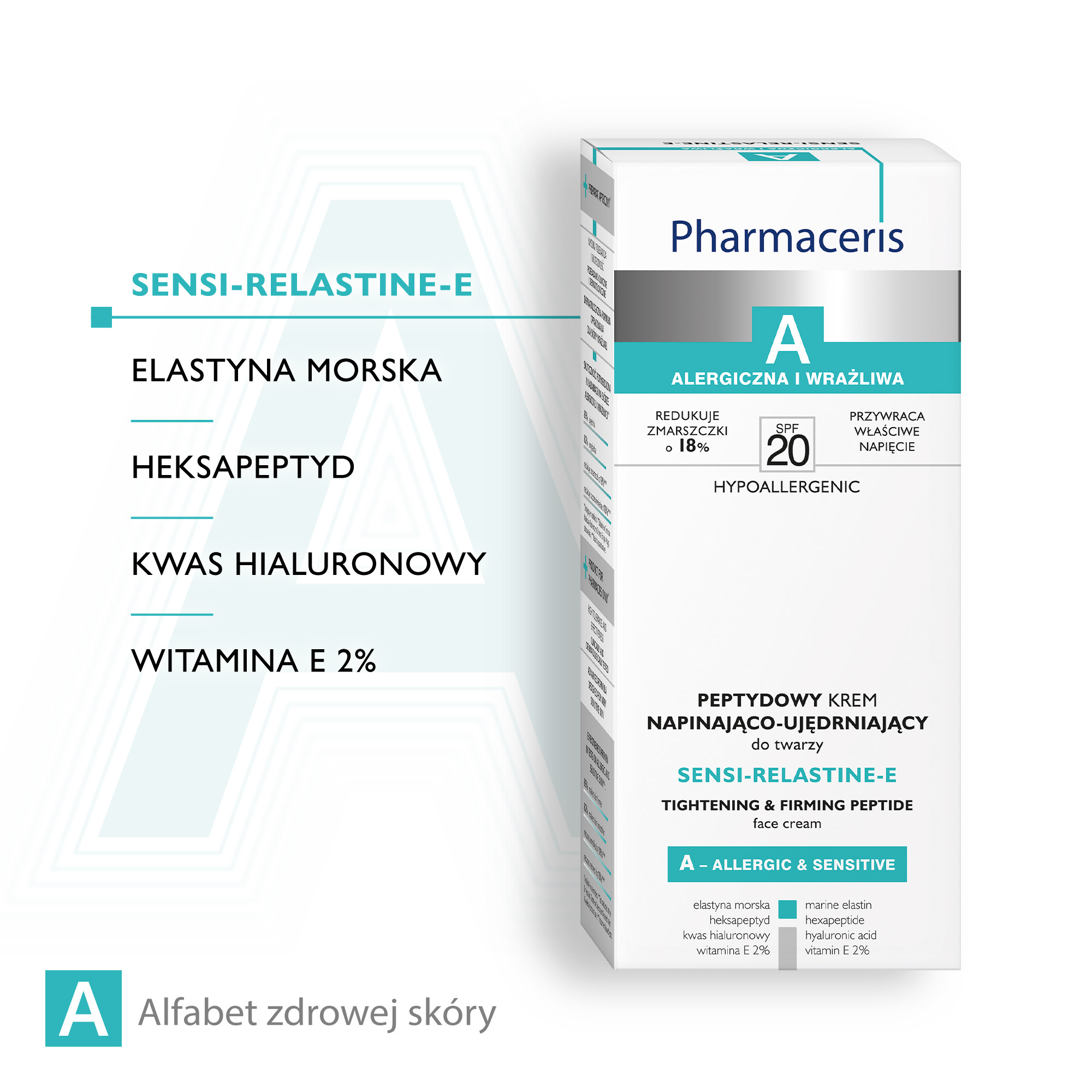 Pharmaceris A Sensi-Relastine-E krem peptydowy SPF20 napinająco ujędrniający 50 ml