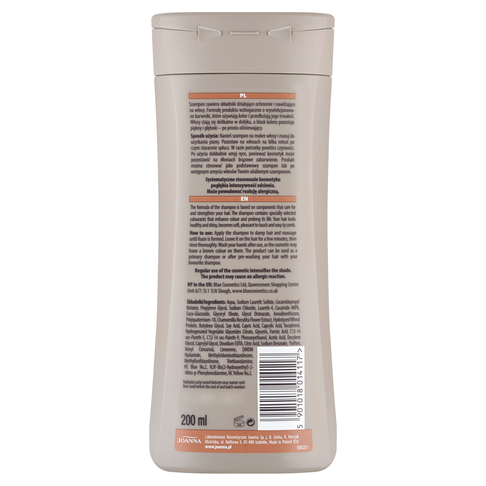 Joanna Ultra Color odcienie brązu szampon do włosów, 200 ml