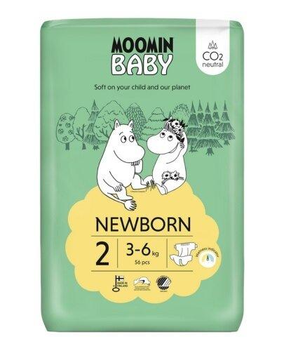 MOOMIN Baby 2 Pieluszki ekologiczne 3-6 kg, 56 sztuk zdjęcie