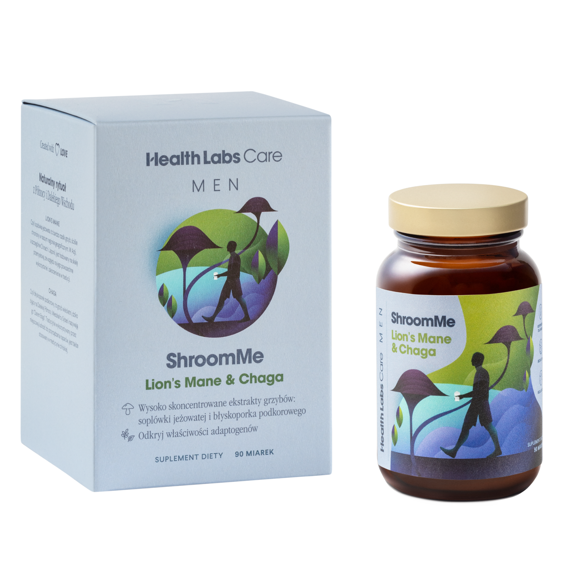 Health Labs Care, ShroomMe Men Lion’s Mane&Chaga, proszek, 45,5 g