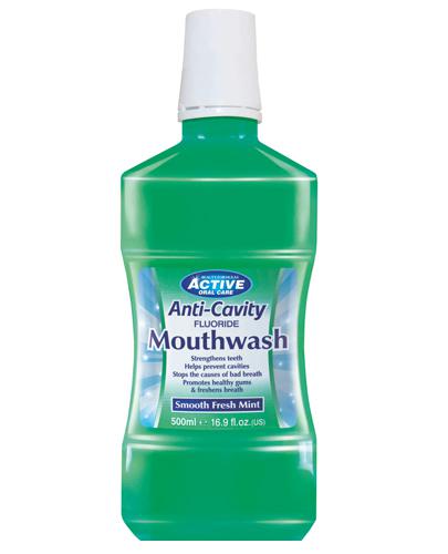 Beauty Formulas Activ Oral Care Płyn do płukania jamy ustnej Świeża Mięta z fluorem - 500 ml - cena, opinie, stosowanie zdjęcie