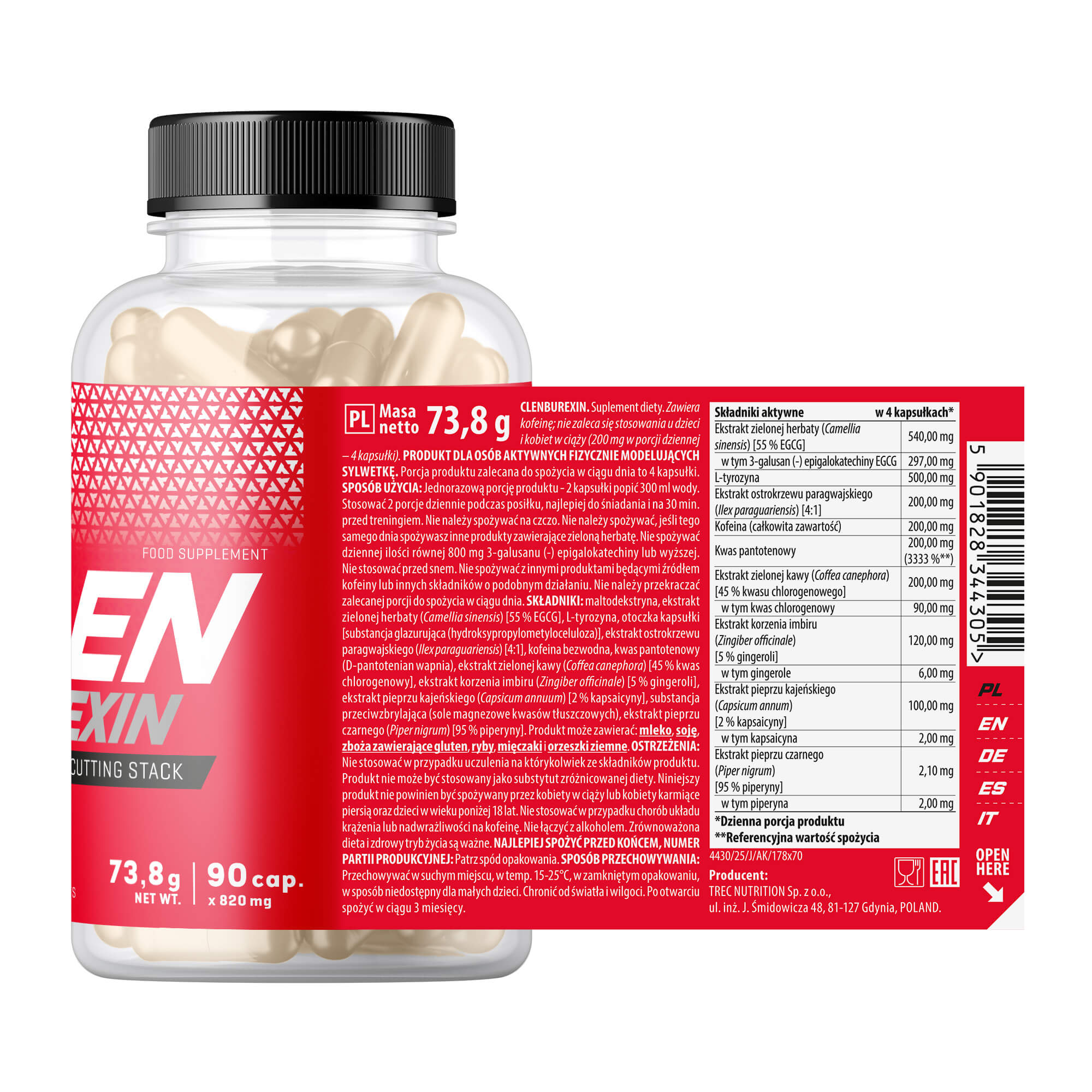 Trec Clenburexin, kapsułki, 90 sztuk