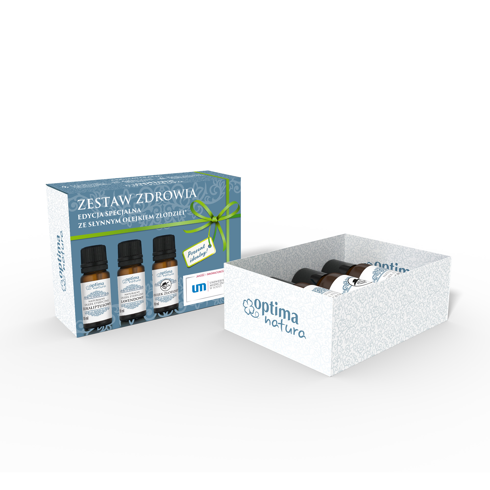 Optima Natura Zestaw Zdrowia olejek złodziei 10 ml + olejek lawendowy 10 ml + olejek eukaliptusowy 10 ml [ZESTAW] zdjęcie