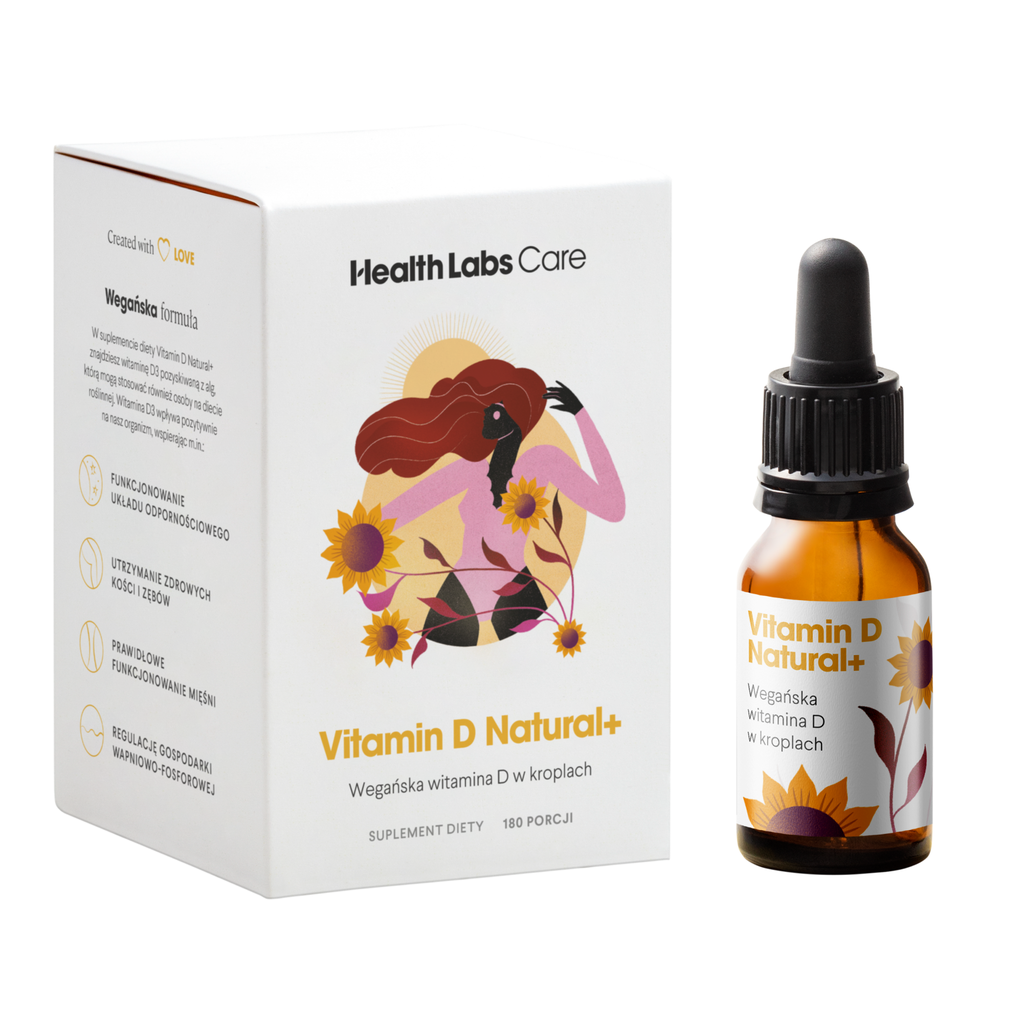 Health Labs Care, Vitamin D Natural+, krople, 9,9 ml