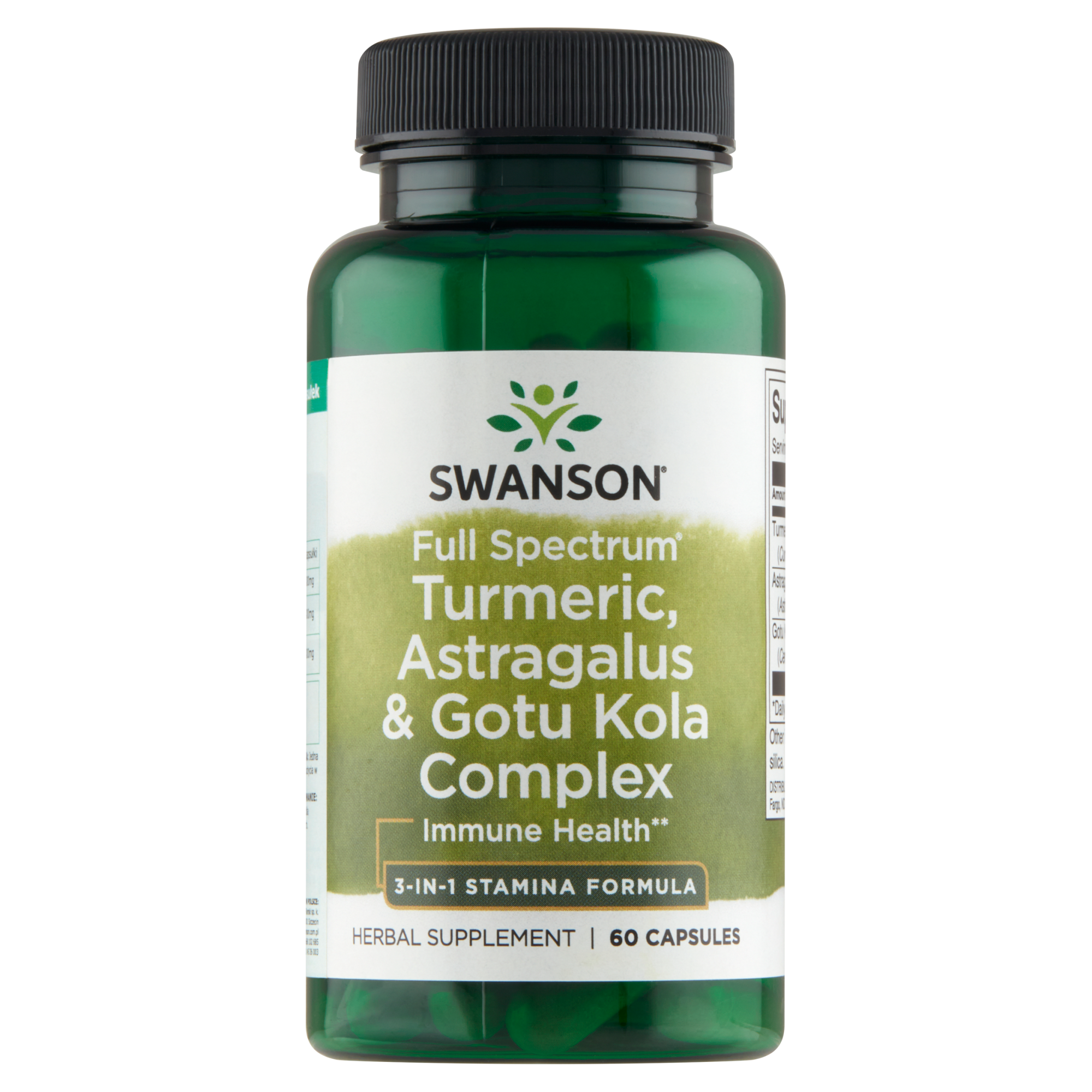 SWANSON Full Spectrum Turmeric, Astragalus, Gotu Kola - 60 kaps. zdjęcie