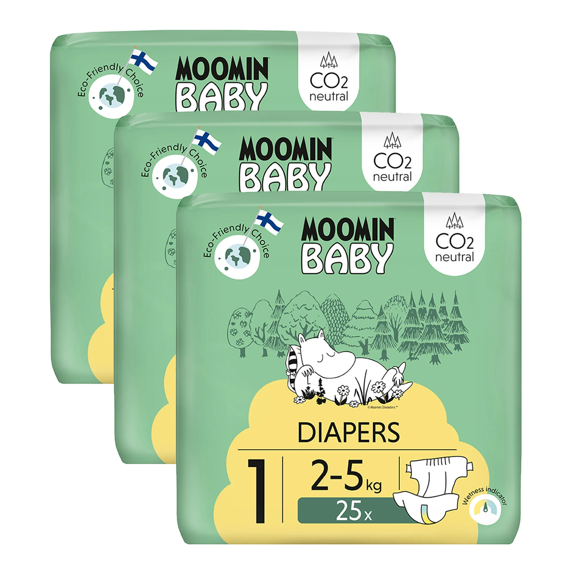Moomin Baby 1 Newborn pieluszki 2-5 kg, 75 sztuk zdjęcie