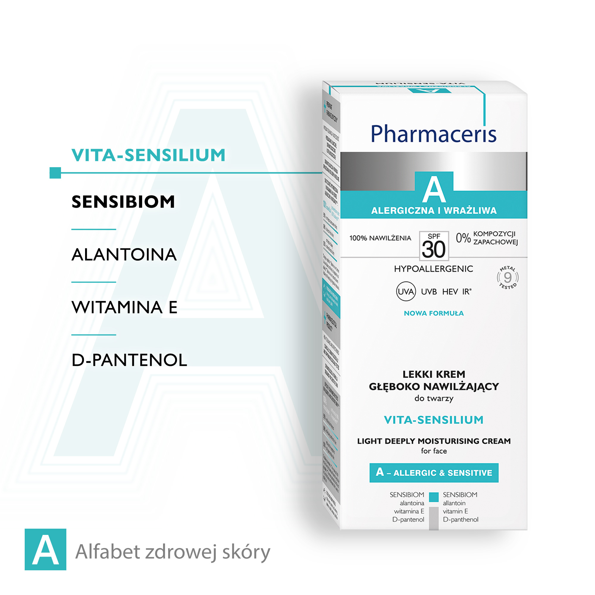 PHARMACERIS A VITA-SENSILIUM, krem do twarzy głęboko nawilżający, 50 ml