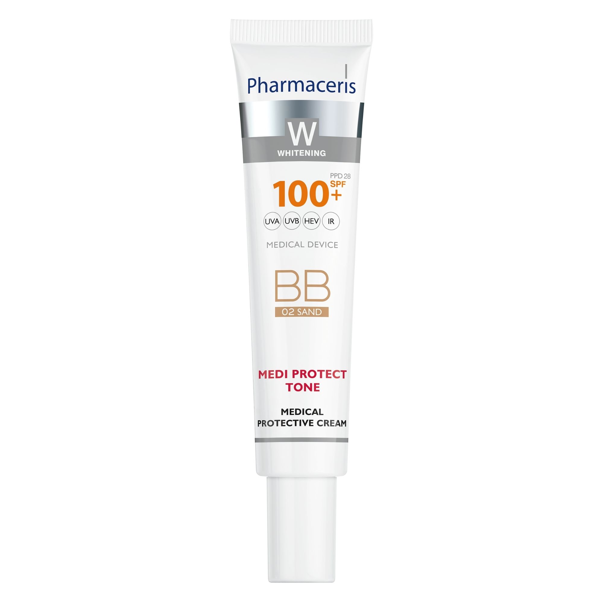 Pharmaceris W Medi Protect Tone Medyczny, krem ochronny BB SPF 100+ 02 Sand, 40 ml zdjęcie