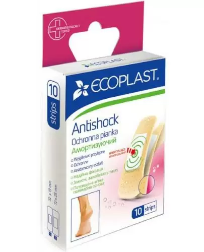 Ecoplast Antishock zestaw plastrów polimerowych 10 sztuk zdjęcie