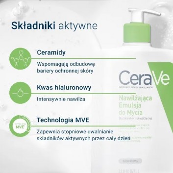 CeraVe nawilżająca emulsja do mycia dla skóry normalnej i suchej 236 ml