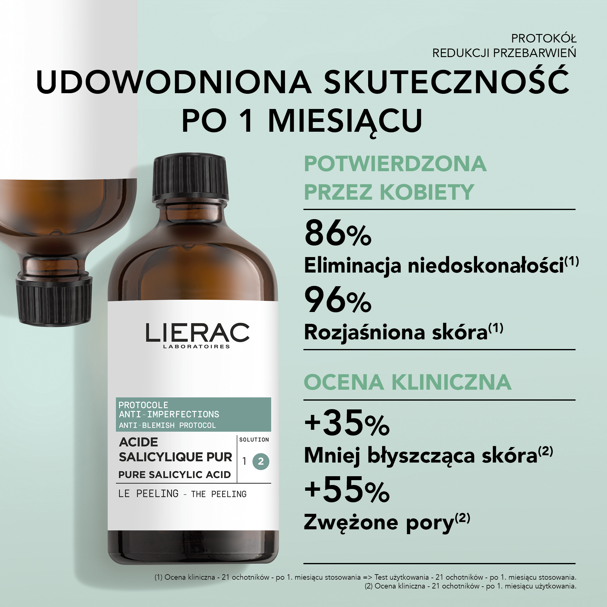 Lierac Protocole, Peeling Czysty Kwas Salicylowy, Redukcja Niedoskonałości, 100 ml