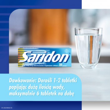 Saridon 250 mg + 150 mg + 50 mg 20 tabletek