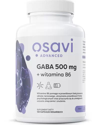 Osavi GABA 500 mg + Witamina B6 120 kapsułek zdjęcie
