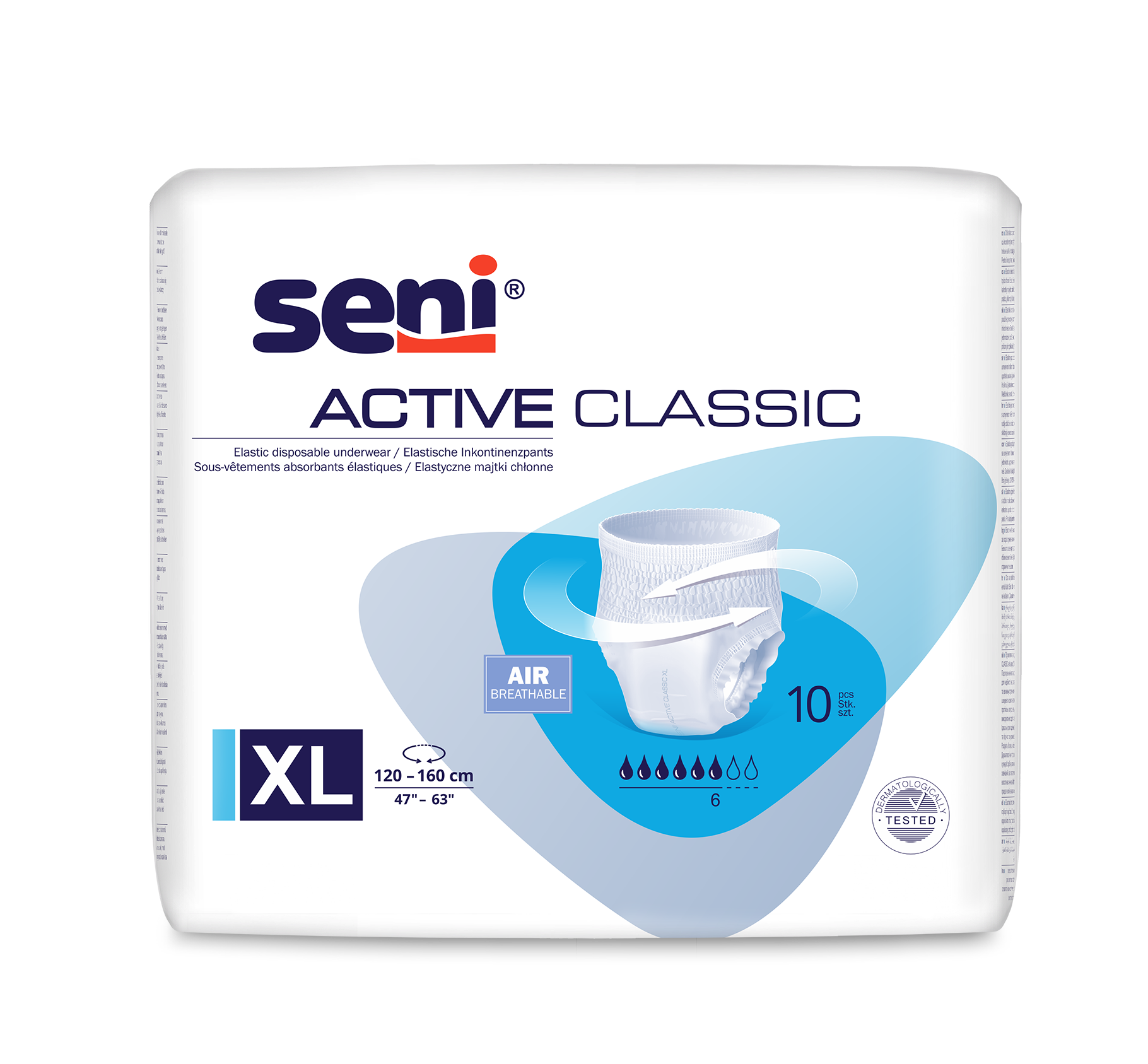Seni Active Classic majtki chłonne XL 10 sztuk zdjęcie