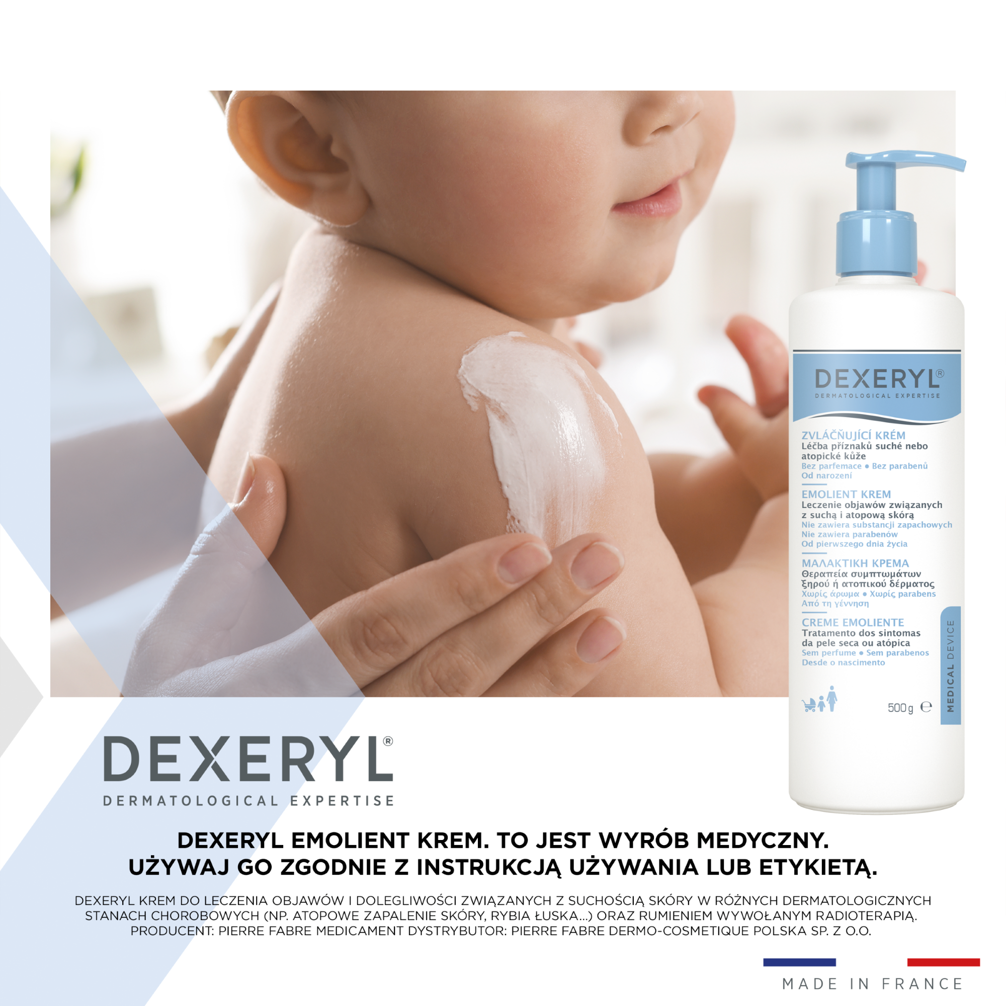 Dexeryl, krem emolient, do suchej skóry, 500 g