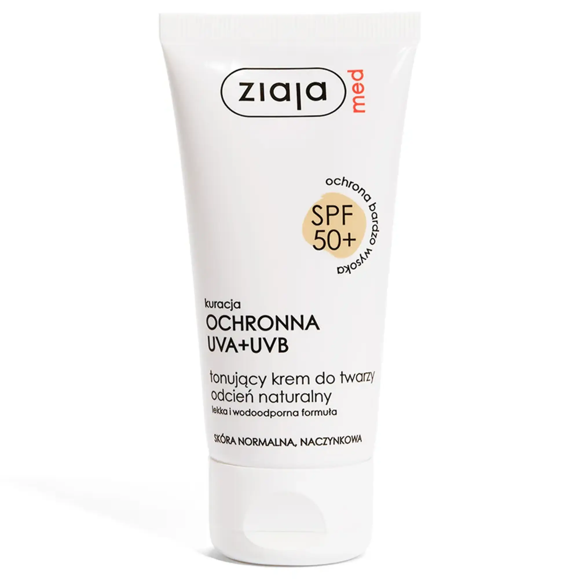 Ziaja Med kuracja ochronna UVA+UVB tonujący krem do twarzy odcień naturalny 50 ml zdjęcie