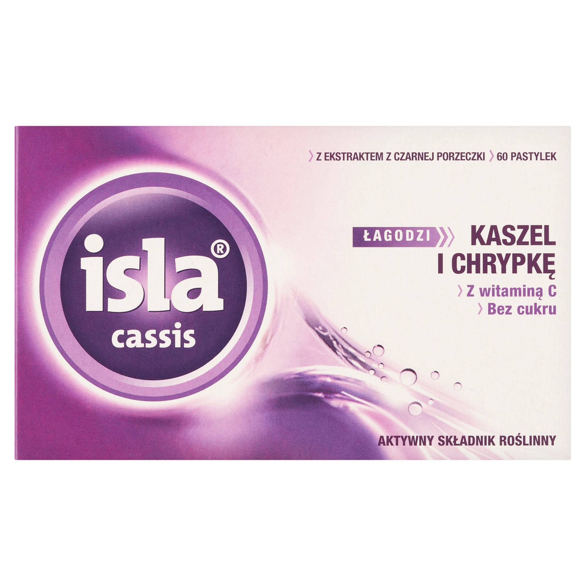 Isla Cassis łagodzi kaszel i chrypkę 60 pastylek do ssania zdjęcie