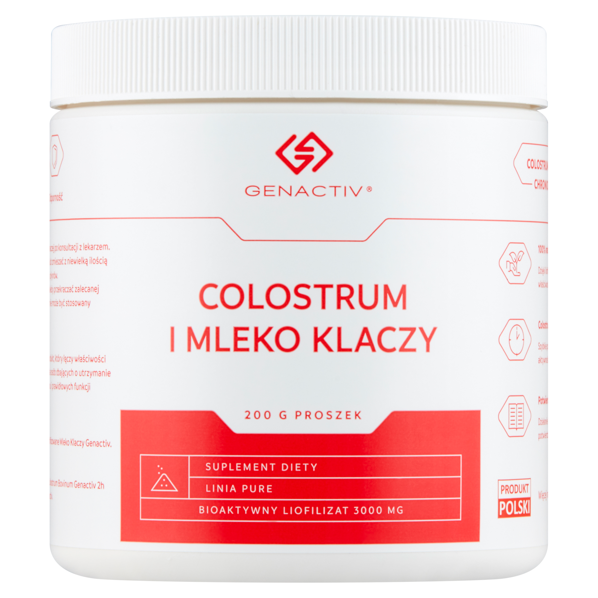 Genactiv Colostrum i Mleko Klaczy, proszek, 200 g zdjęcie