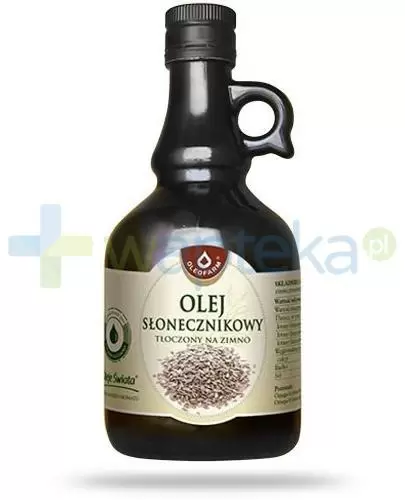 Oleofarm olej słonecznikowy tłoczony na zimno, płyn 500 ml zdjęcie