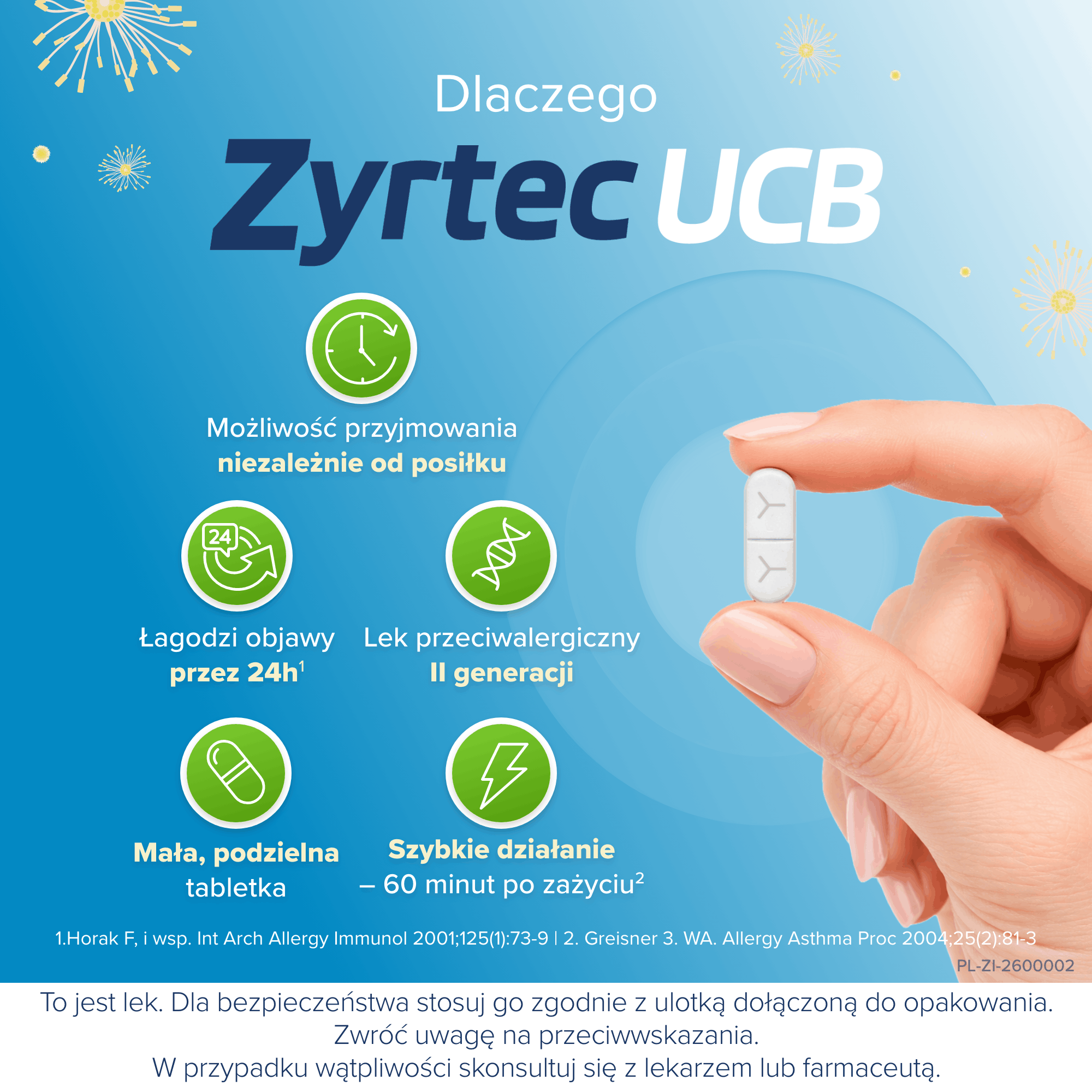 Zyrtec UCB 10 mg 10 tabletek powlekanych