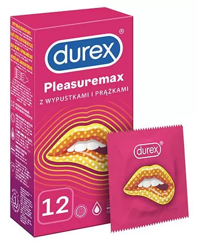 Durex PleasureMax prezerwatywy z wypustkami i prążkami 12 sztuk zdjęcie