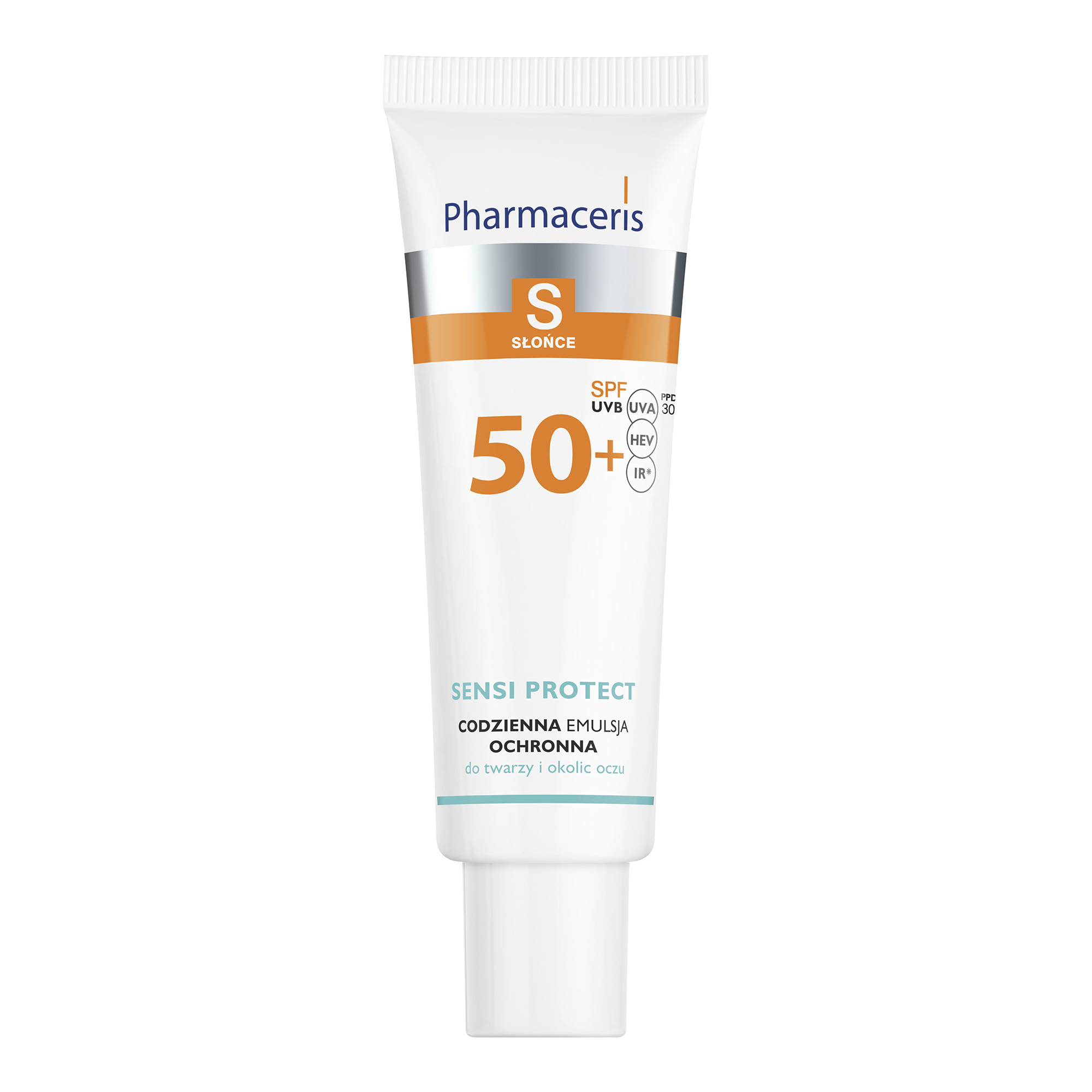 Pharmaceris S SENSI PROTECT CODZIENNA EMULSJA OCHRONNA z kwasem hialuronowym do twarzy i okolic oczu SPF 50+, 50 ml