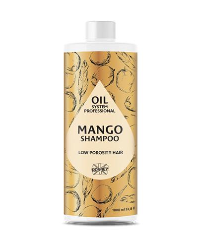 RONNEY Professional Oil System Szampon MANGO, Włosy niskoporowate 1000 ml zdjęcie
