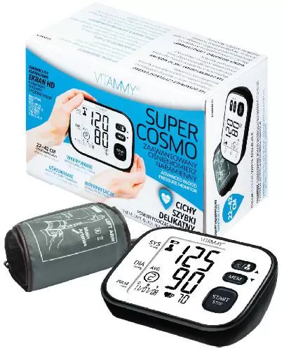 Vitammy Super Cosmo ciśnieniomierz naramienny kolor white and black 1 sztuka zdjęcie