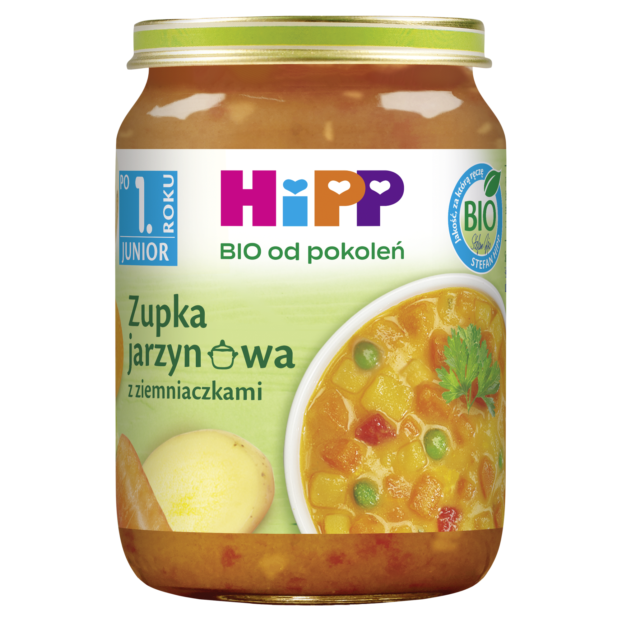 HiPP BIO od pokoleń, Zupka jarzynowa z ziemniaczkami, po 12. m-cu, 250 g, cena, opinie, stosowanie zdjęcie