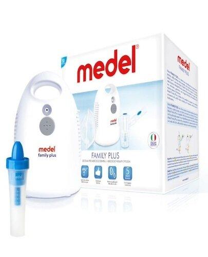 Medel Family Plus inhalator pneumatyczno tłokowy + oczyszczacz do nosa Jet Rhino, 1 sztuka zdjęcie
