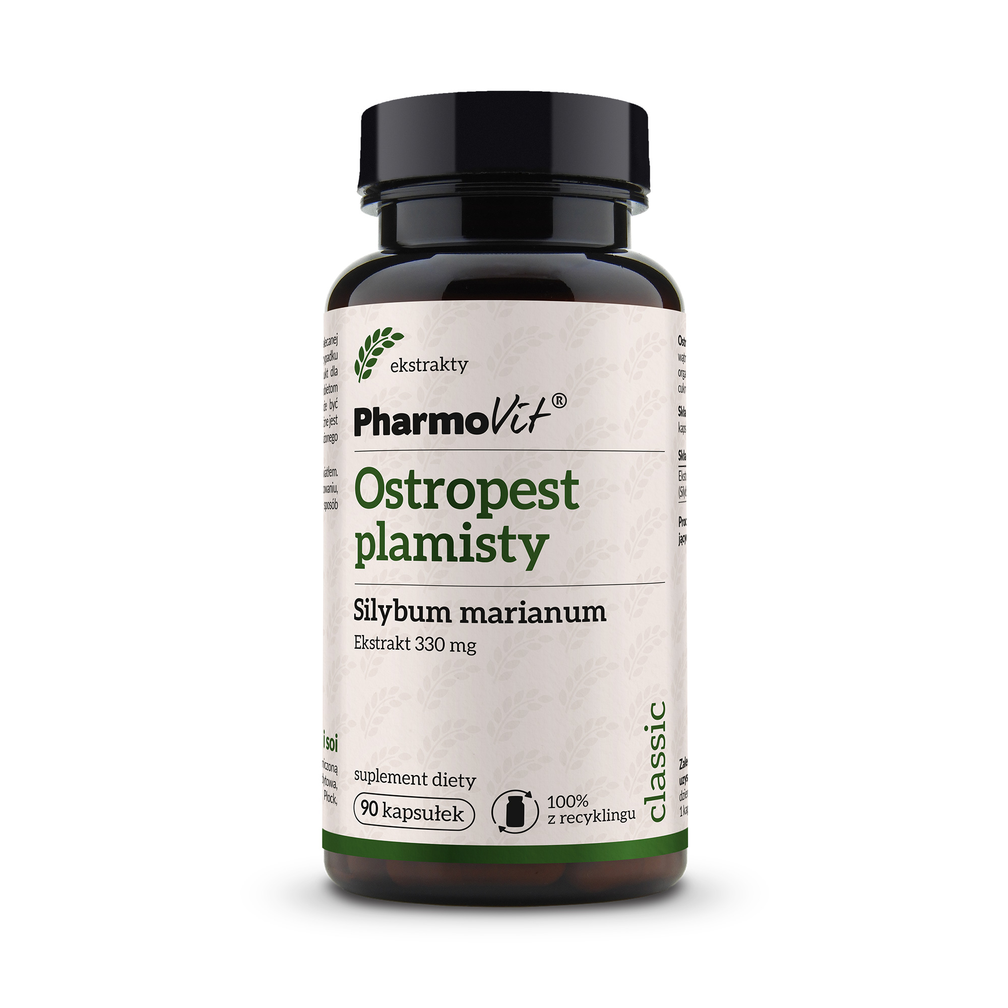 PharmoVit Ostropest plamisty 330mg kapsułki, 90 sztuk
