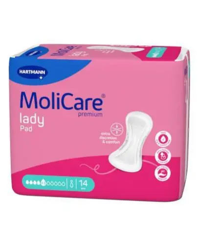 Hartmann, MoliCare Premium, Lady Pad, Wkłady chłonne, 4,5 kropli, 14 sztuk zdjęcie
