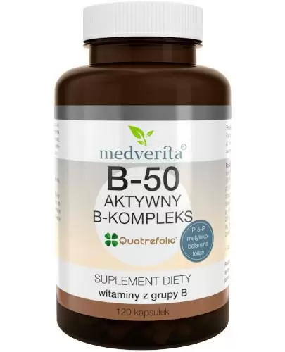 Medverita B-50 aktywny B-kompleks 120 kapsułek zdjęcie