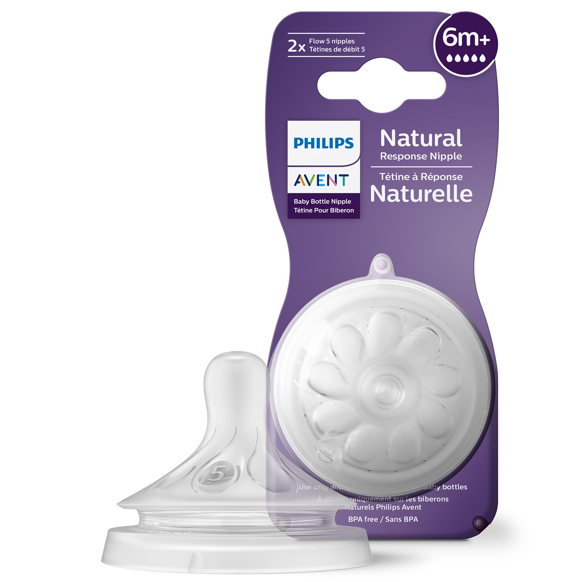 Avent Philips Natural Response Teat smoczek 6m+ 2 sztuki [SCY965/02] zdjęcie