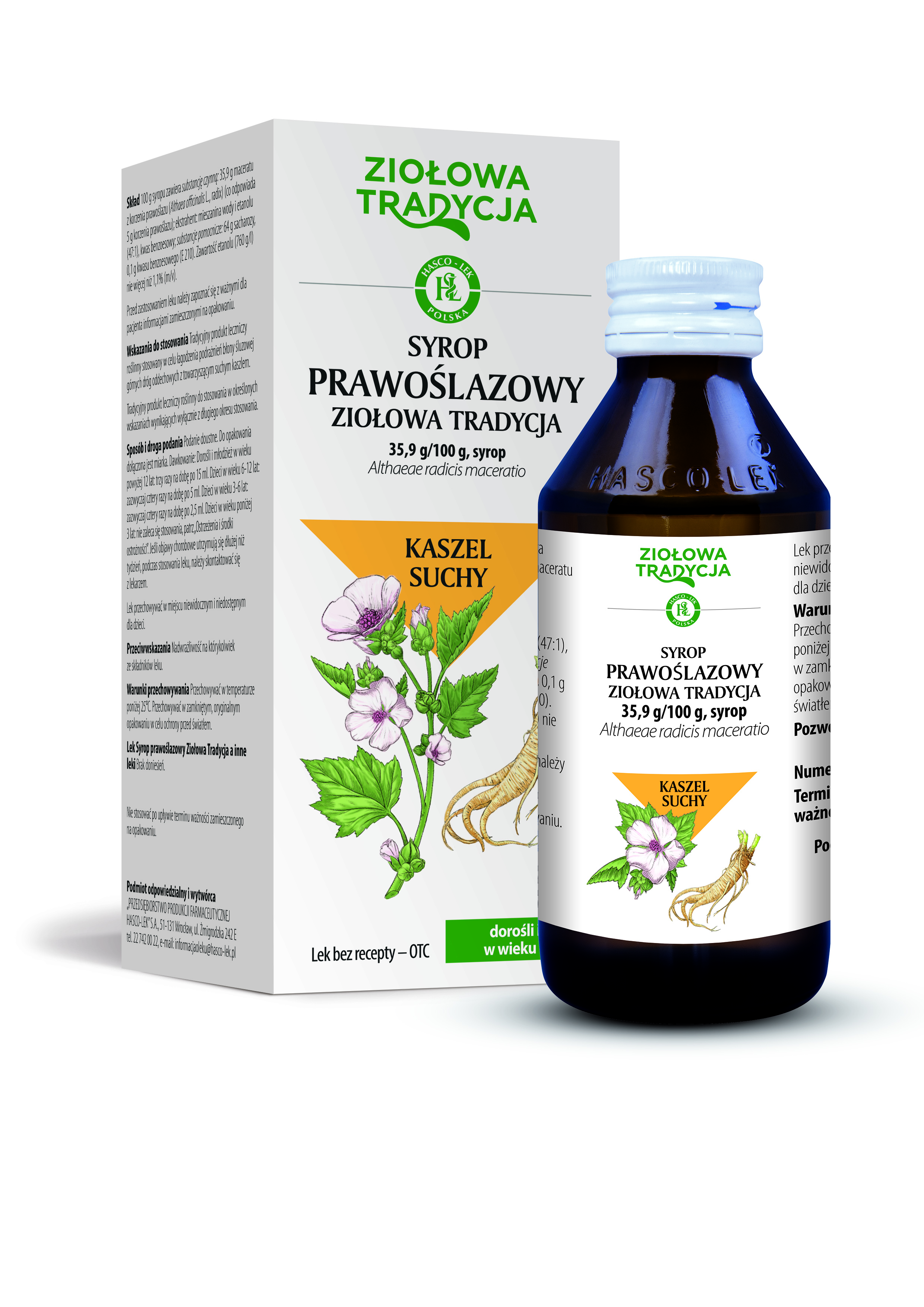 Ziołowa Tradycja, syrop prawoślazowy, 35,9 g/100 g, 250 g zdjęcie