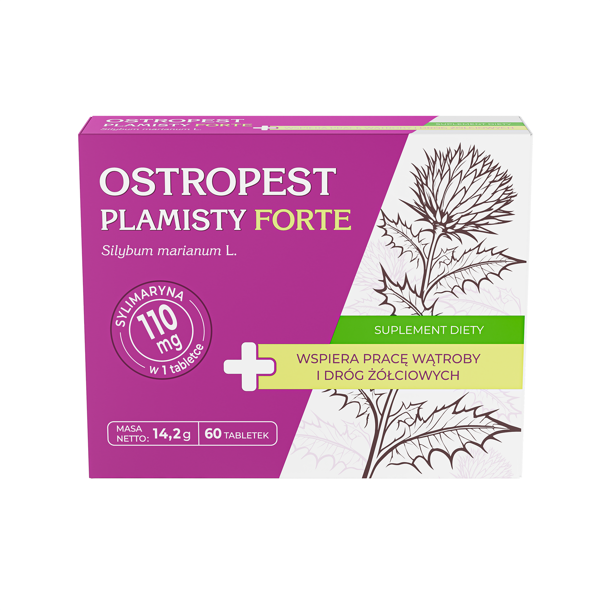 Ostropest Plamisty Forte, 110 mg, tabletki, 60 sztuk