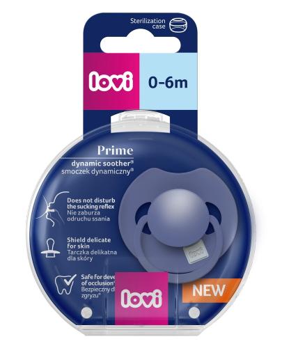 Canpol Lovi Prime Smoczek dynamiczny silikonowy Blue 34/417 0-6 miesięcy, 1 sztuka zdjęcie
